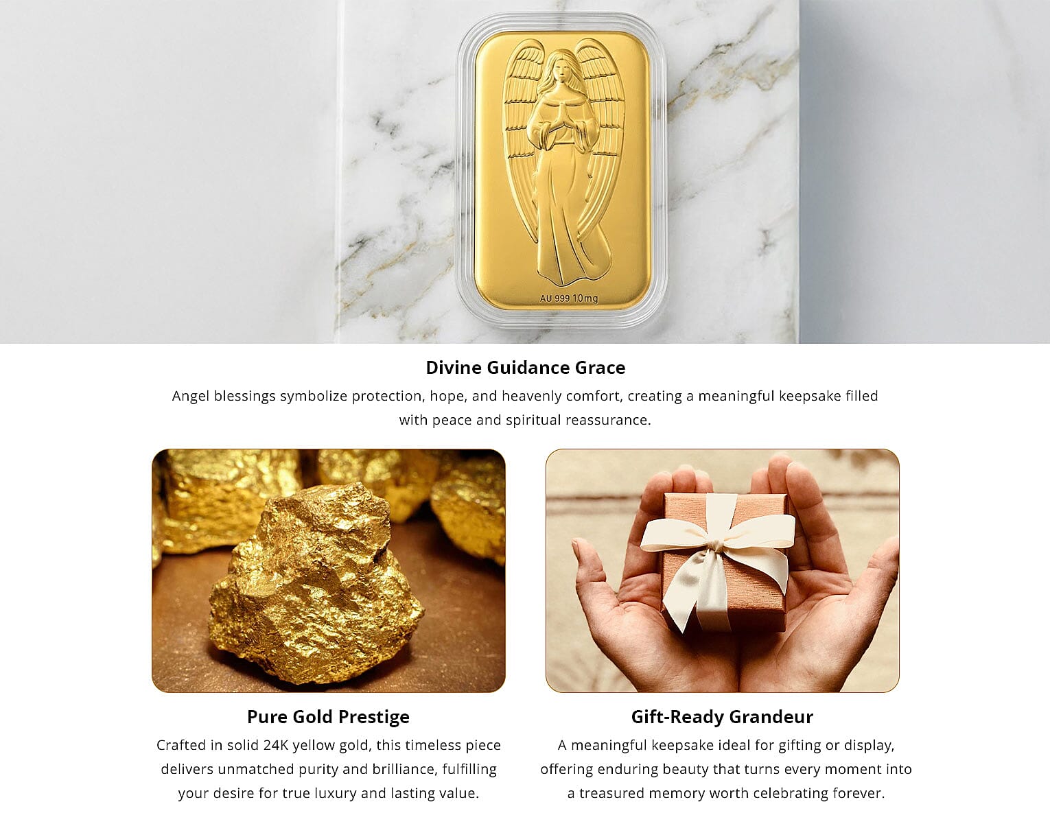 Angel Blessings 24k Gold Embossed Sheet 10mg Banner