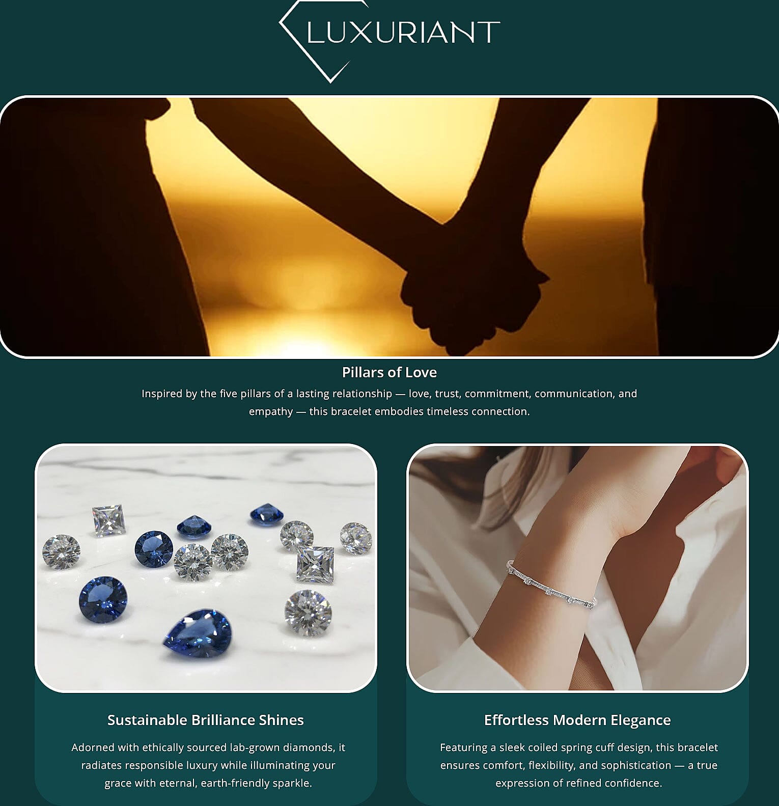 Luxuriant Lab Grown Diamond EF-VS 1.25 ctw Coiled Spring Cuff Bracelet in 10K White Gold (7.25 In) Banner