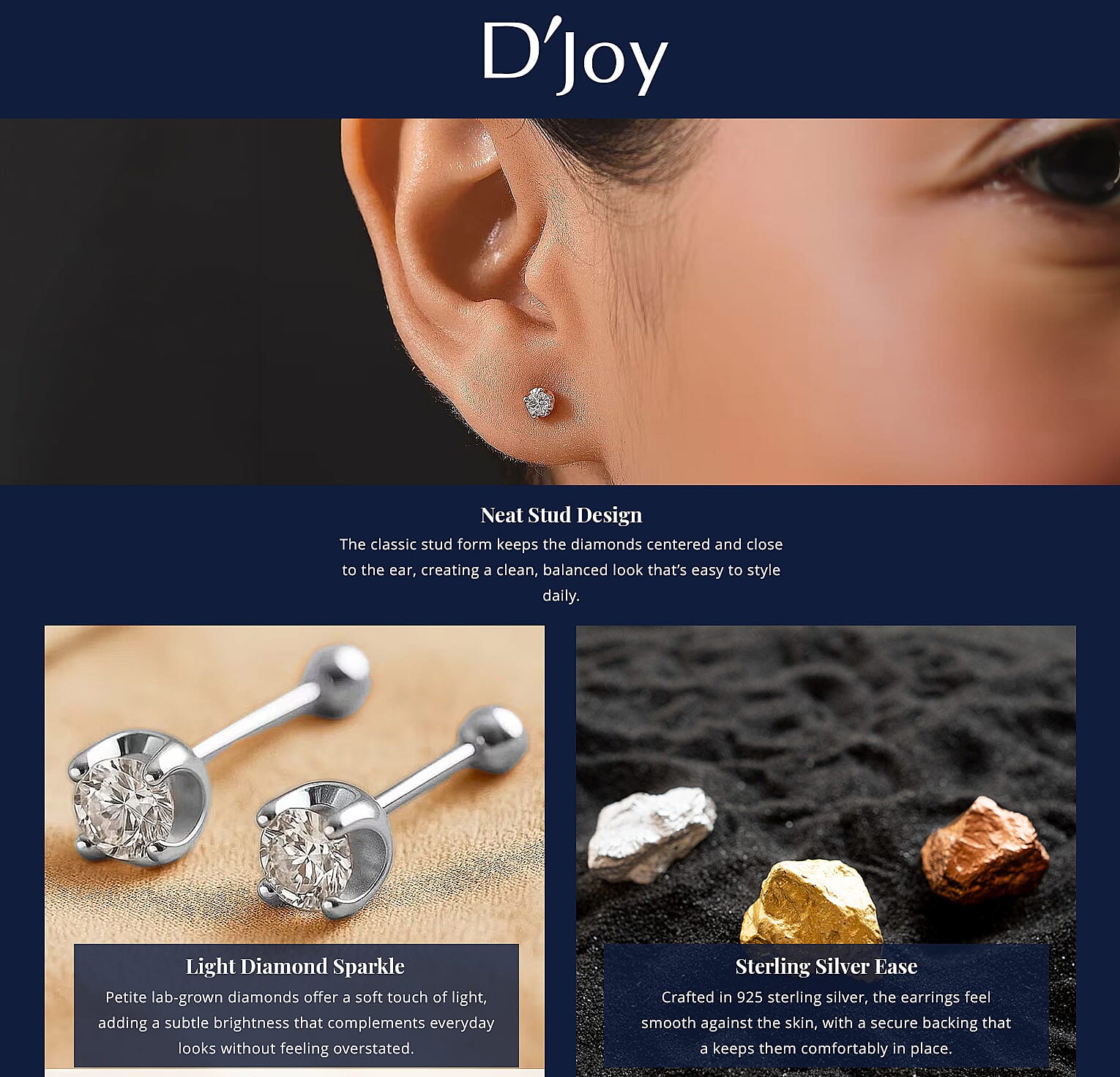 120 Facet Moissanite (Rnd 6.5mm) Trilogy Ring , Pendant without Chain and Stud Earrings Jewelry Set For Women in Vermeil YG Over Sterling Silver 6.20 ctw Banner