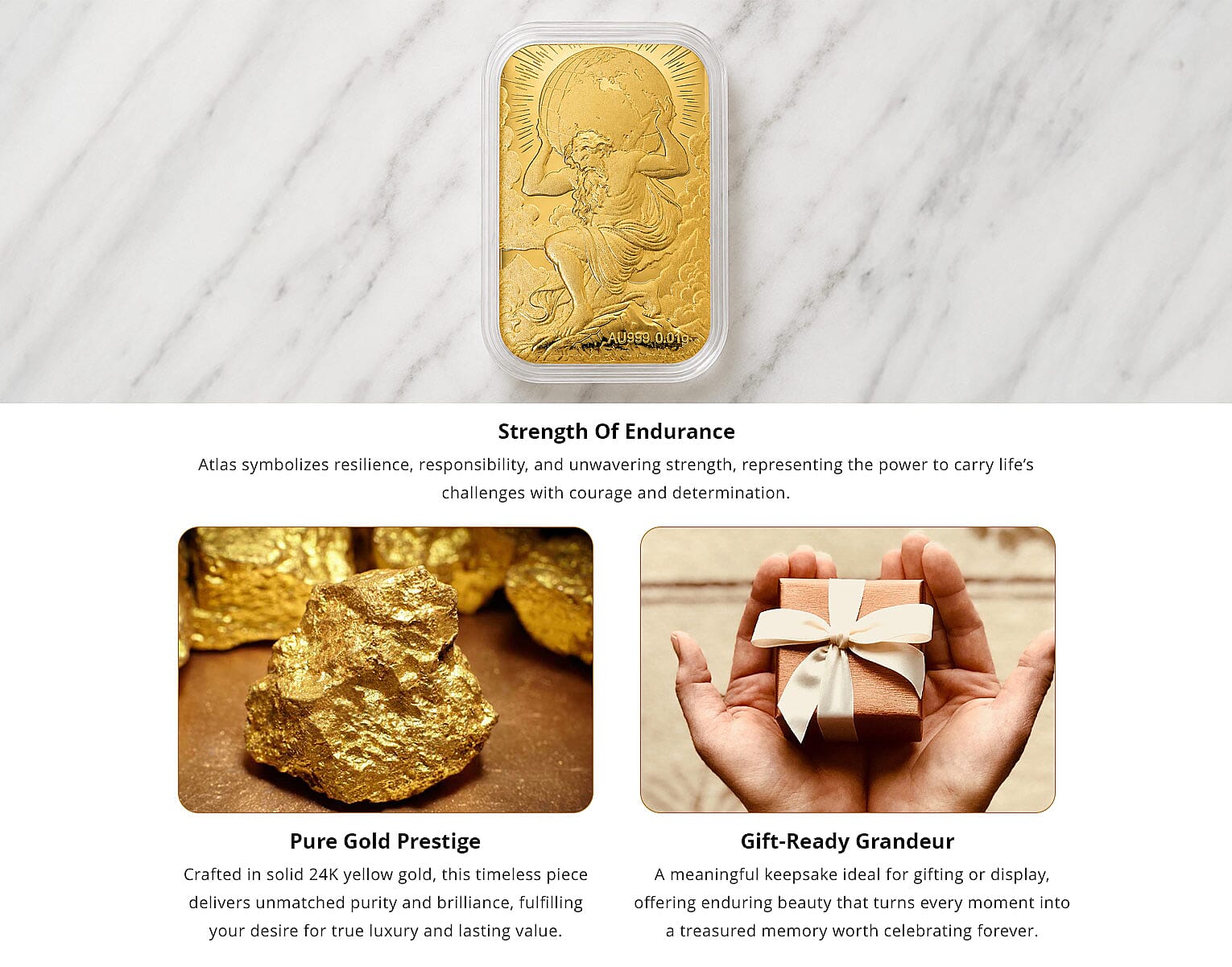 24K Yellow Gold Atlas Embossed Sheet 10mg Banner