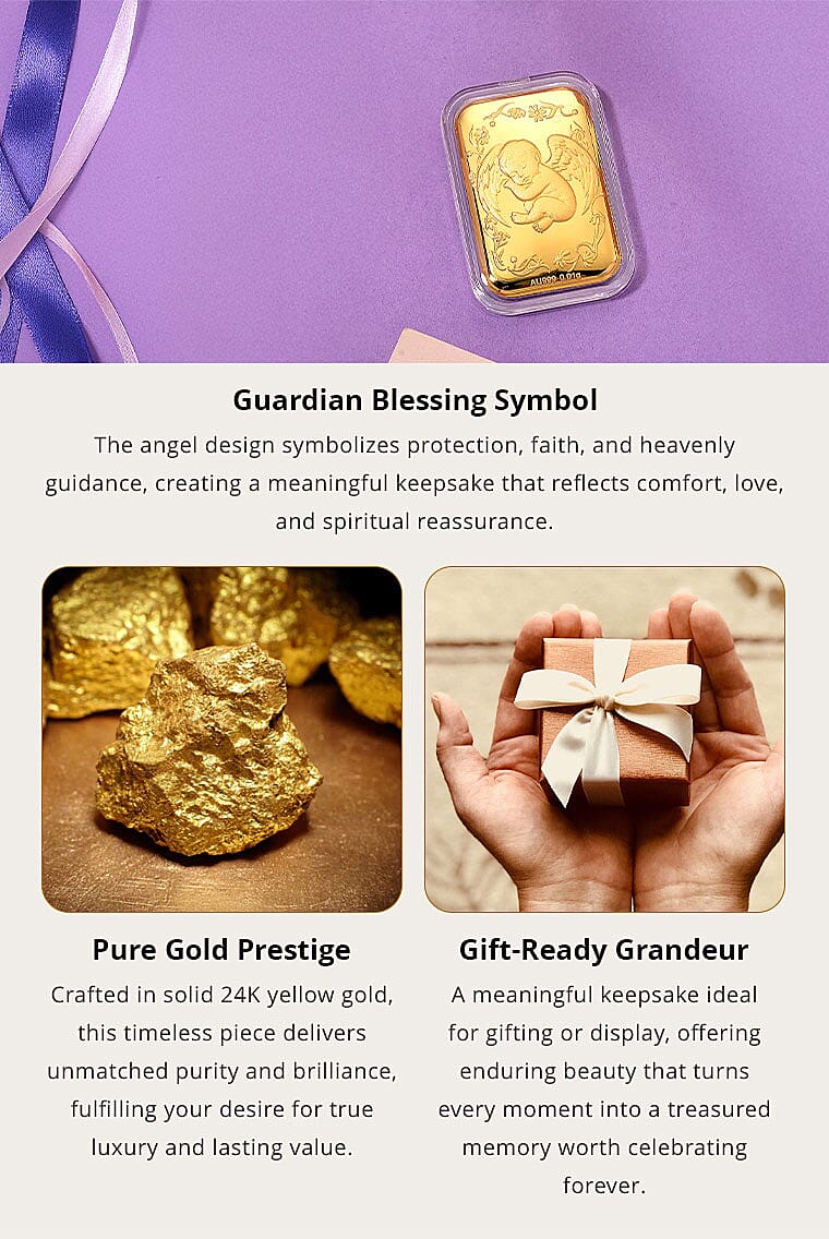 24K Yellow Gold Angel Dreams Embossed Sheet 10mg Banner