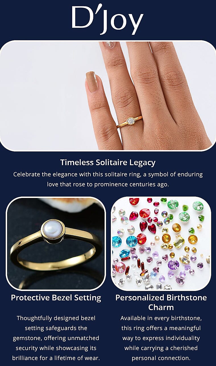 Luxuriant Lab Grown Diamond G-H SI 0.25 ctw Solitaire Ring in 18K Vermeil Yellow Gold Over Sterling Silver Banner