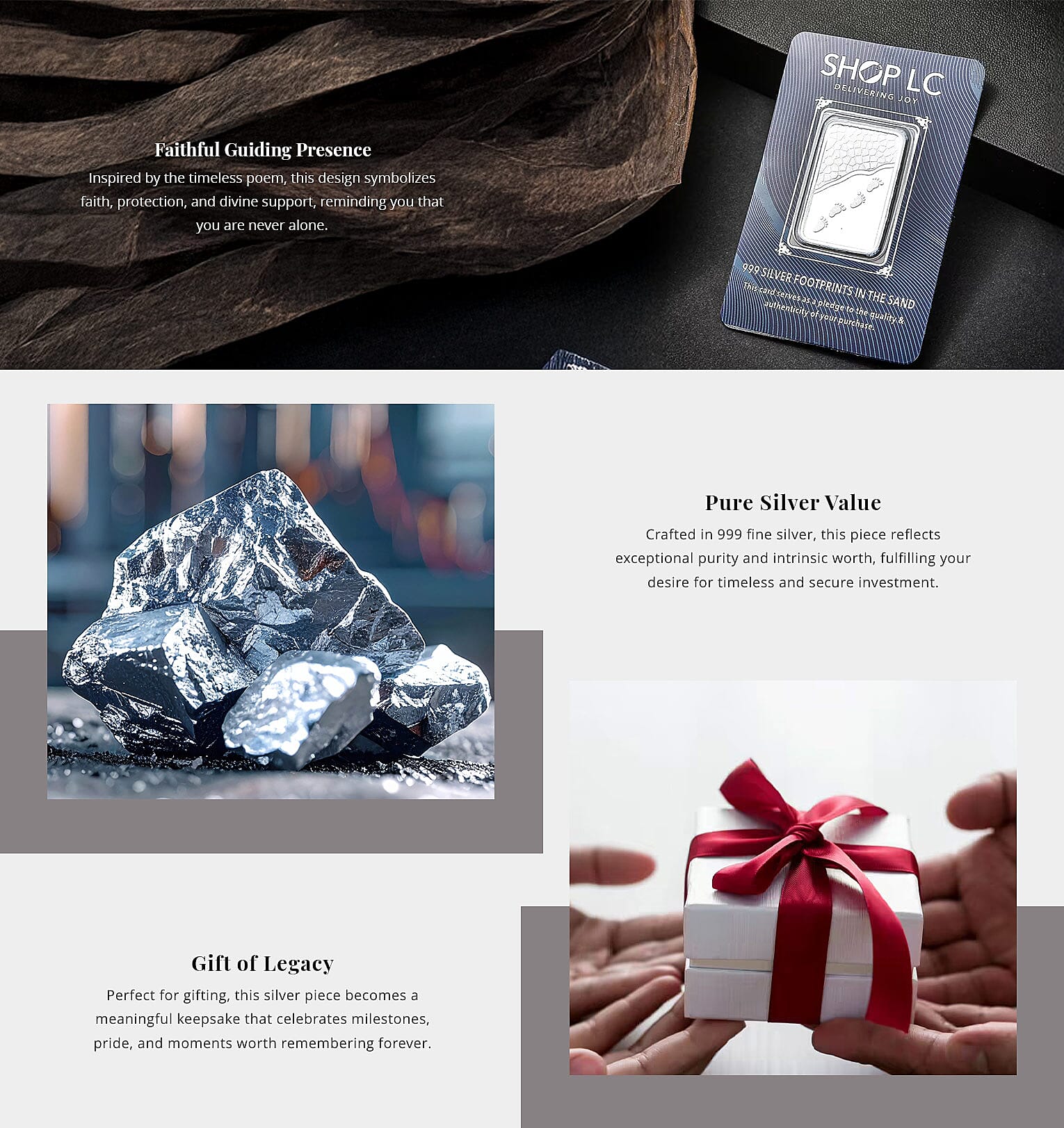 999 Fine Silver Footprints In The Sand Bar (5 g) Banner