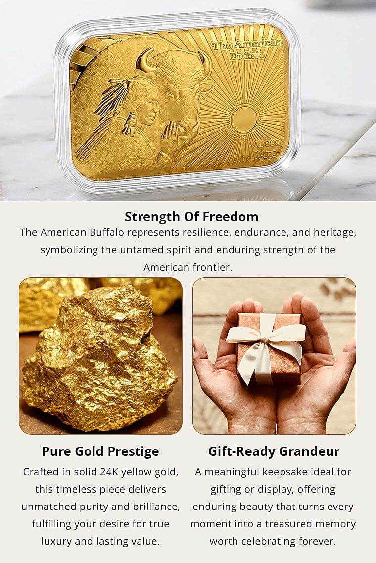 American Buffalo 24k Gold Embossed Sheet 10mg Banner