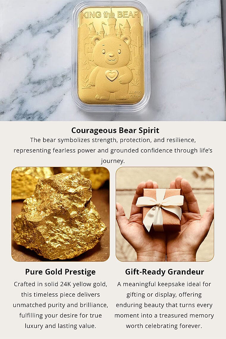 King of Bear 24k Gold Embossed Sheet 10mg Banner