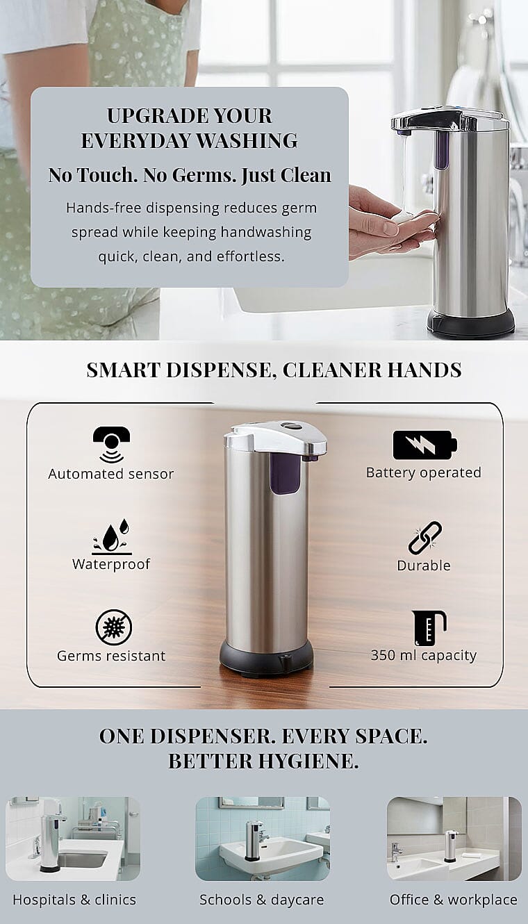 Closeout Battery Operated Soap Dispenser (AAA Batteries Not Included) Banner