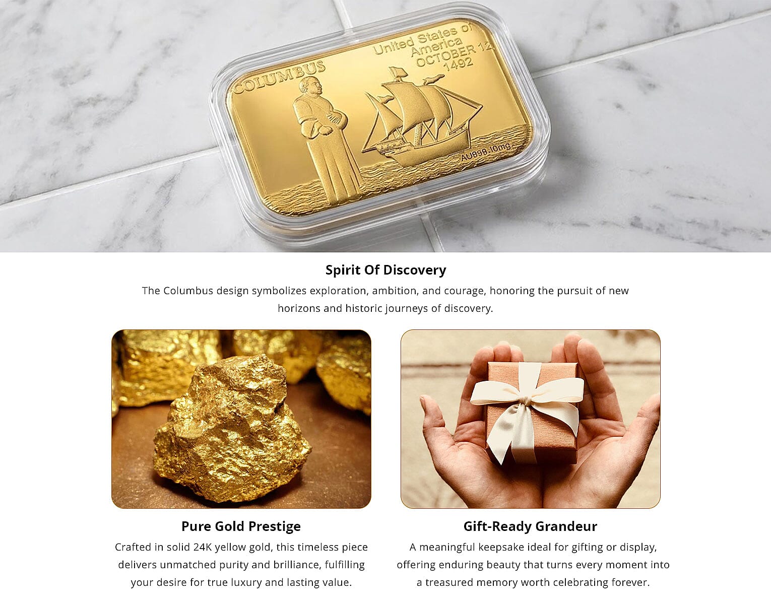 Columbus 24k Gold Embossed Sheet 10mg Banner