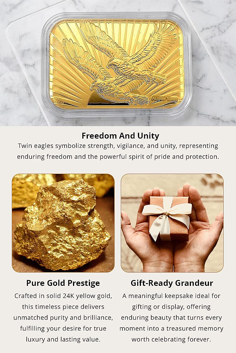 Twin Eagle 24k Gold Embossed Sheet 10mg Banner