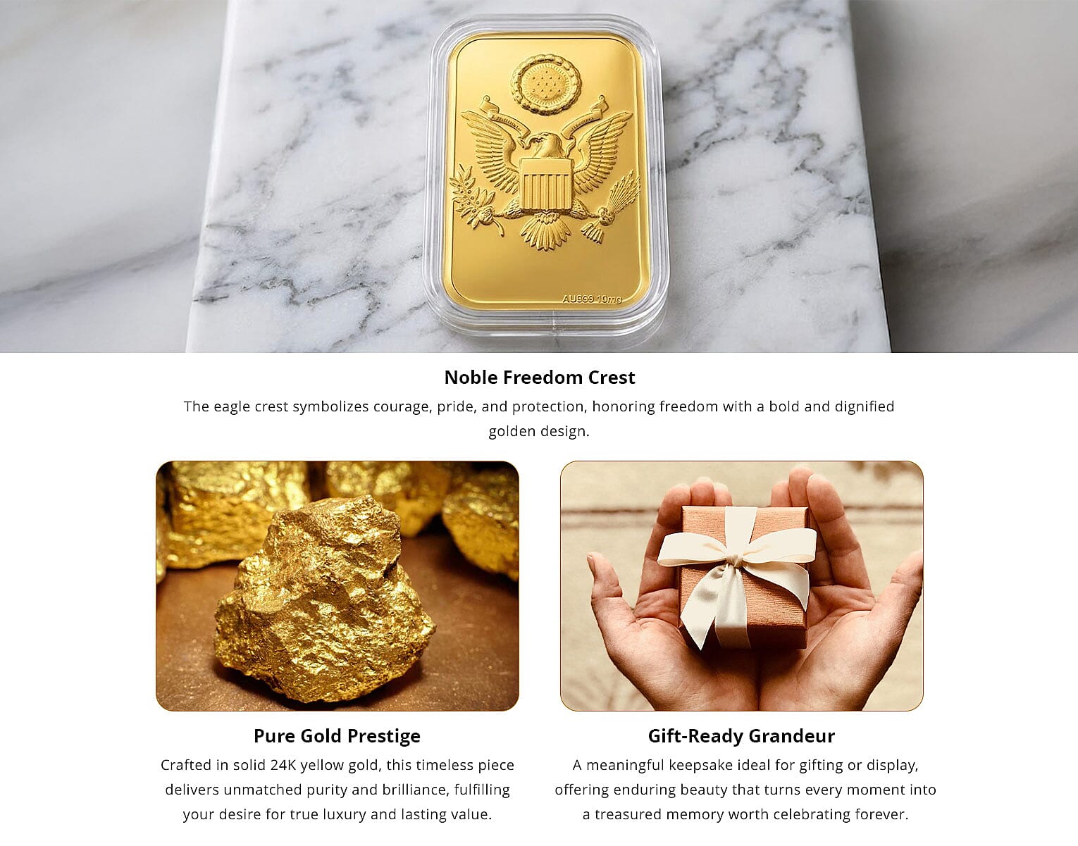 Eagle Crest 24k Gold Embossed Sheet 10mg Banner