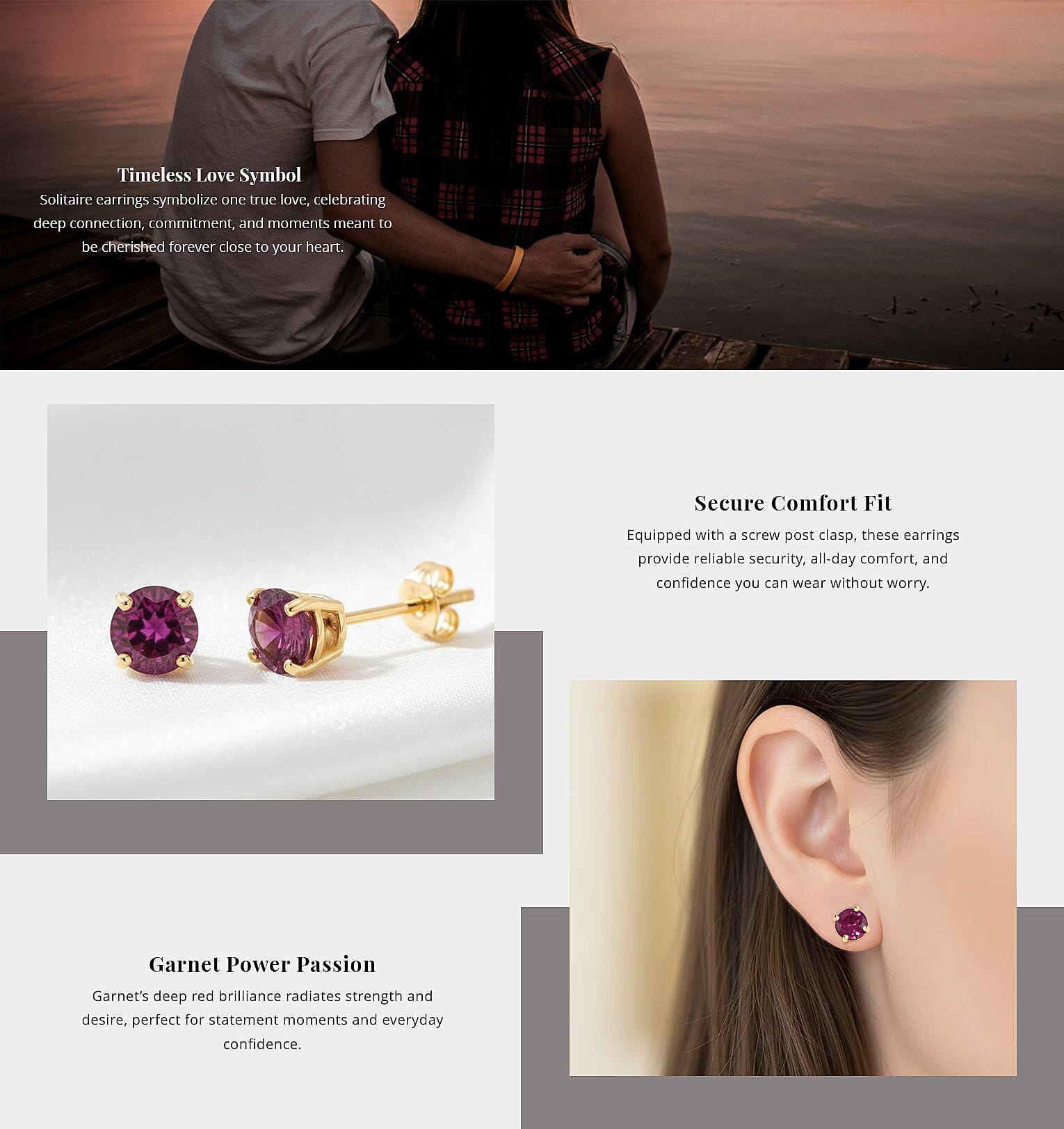 Doorbuster AAA Radiant Ember Garnet 1.20 ctw Screw Post Earrings in 14K Yellow Gold Banner