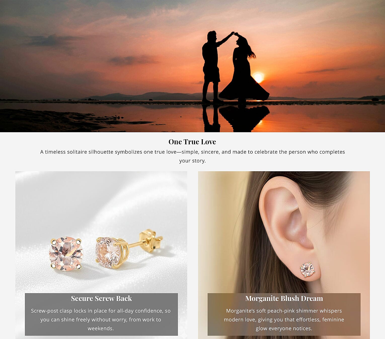 Doorbuster AAA Marropino Morganite 1.50 ctw Screw Post Earrings in 14K Yellow Gold Banner