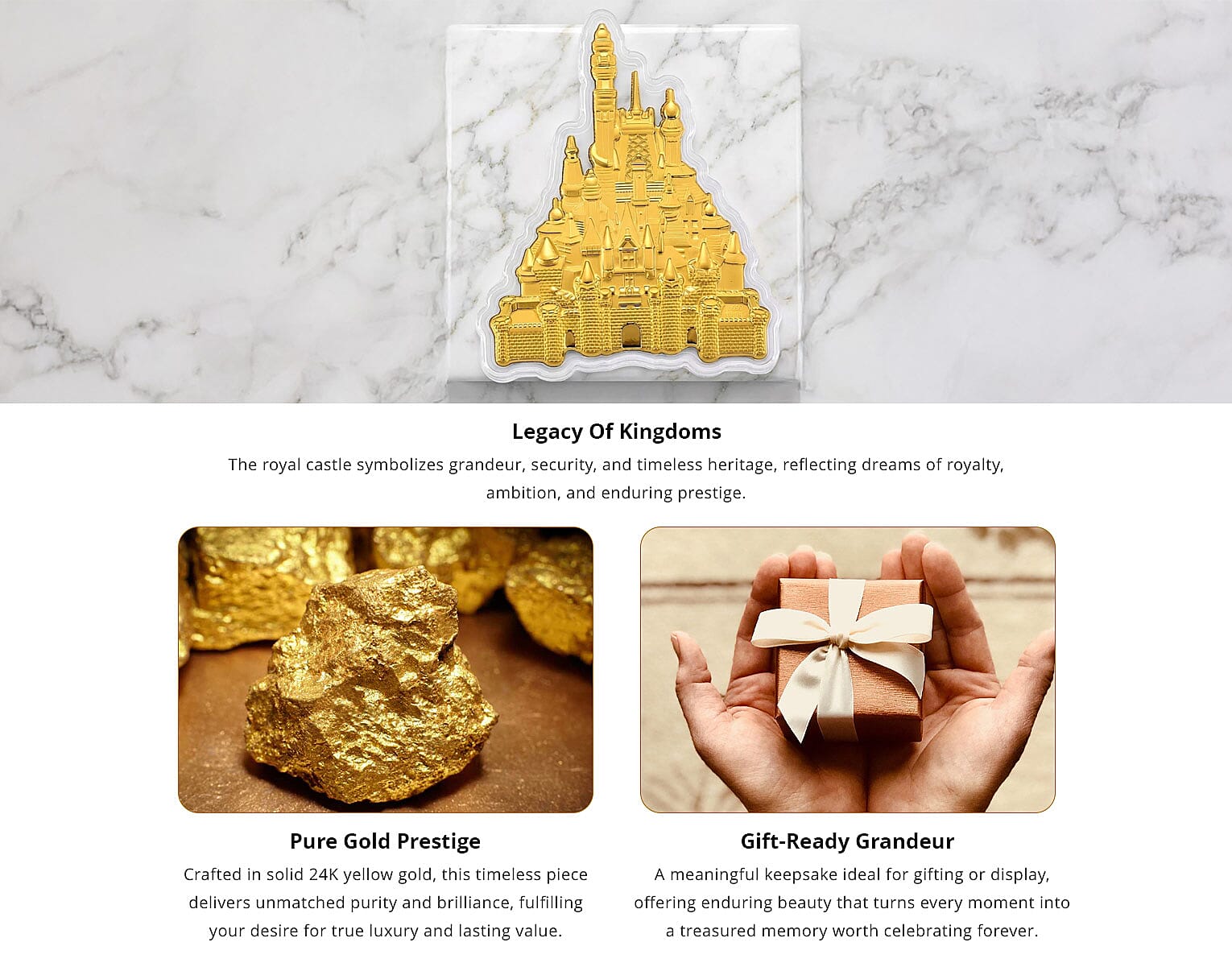 24K Golden Royal Castle Emboss Sheet 10mg Banner