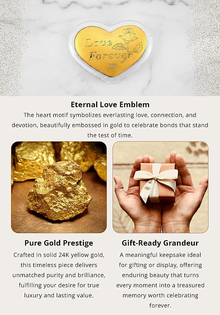 Valentine Special Deal 24K Golden Heart of Forever Embossed Sheet 10mg Banner