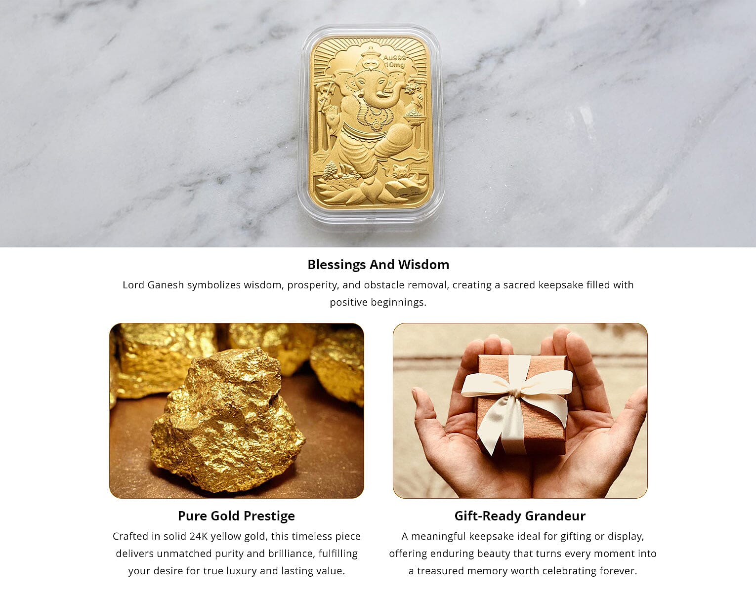 Lord Ganesh 24k Gold Embossed Sheet 10mg Banner