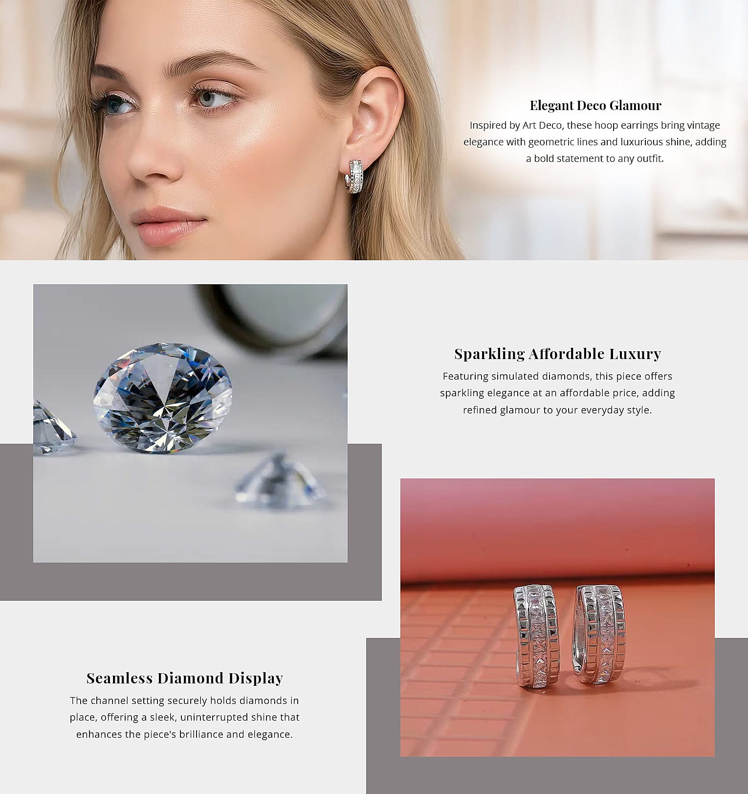 Simulated Diamond 3.25 ctw Earrings in Rhodium Over Sterling Silver Banner