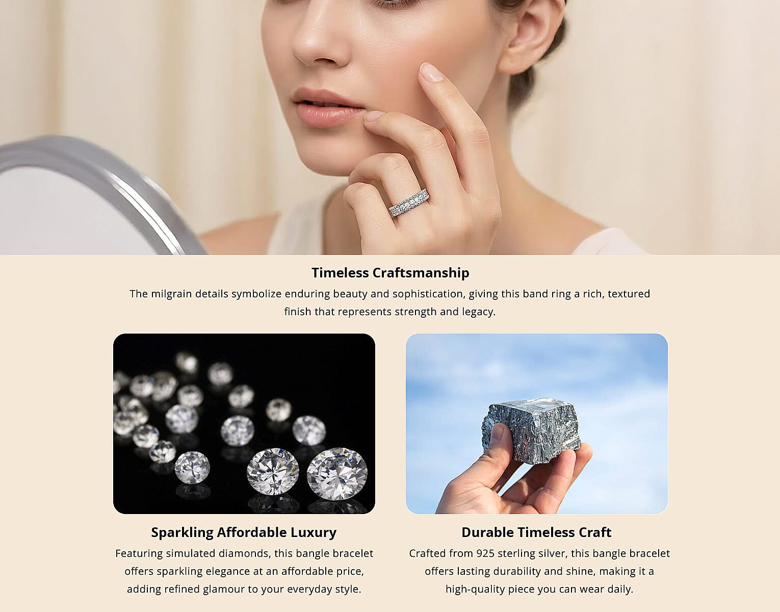 Simulated Diamond 2.00 ctw Ring in Rhodium Over Sterling Silver Banner