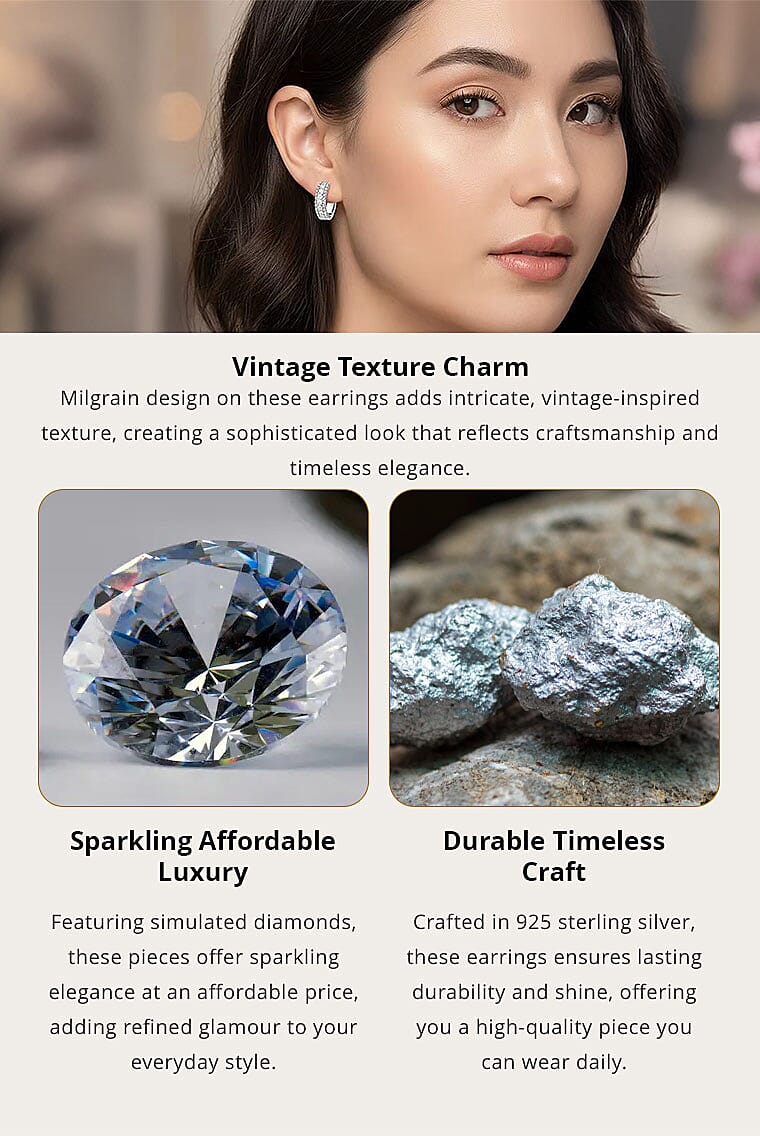 Simulated Diamond 3.25 ctw Earrings in Rhodium Over Sterling Silver Banner