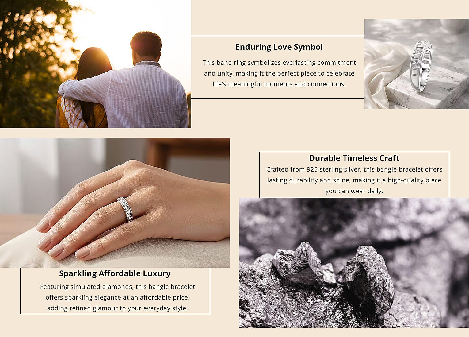 Simulated Diamond 1.25 ctw Ring in Rhodium Over Sterling Silver Banner