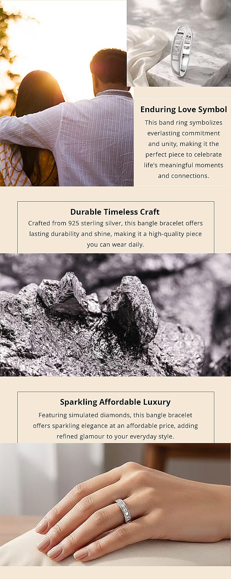 Simulated Diamond 1.25 ctw Ring in Rhodium Over Sterling Silver Banner