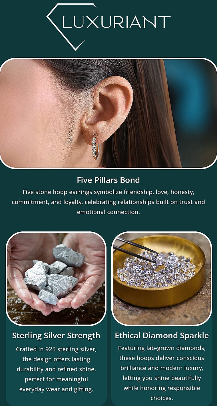 Luxuriant Lab Grown Diamond G-H SI 0.25 ctw Earrings in 18K Yellow Gold Plated Sterling Silver Banner