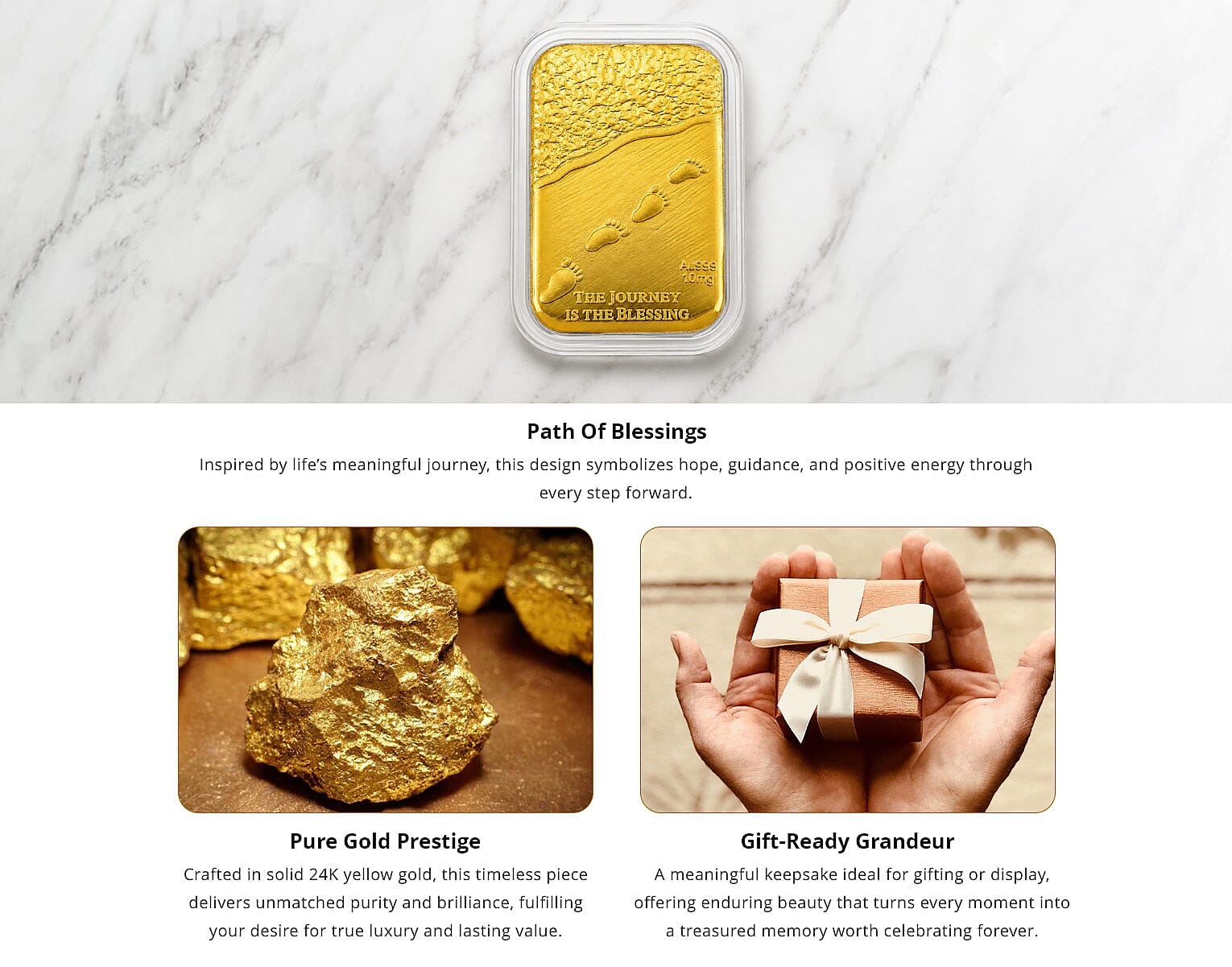 Journey Blessing 24k Gold Embossed Sheet 10mg Banner