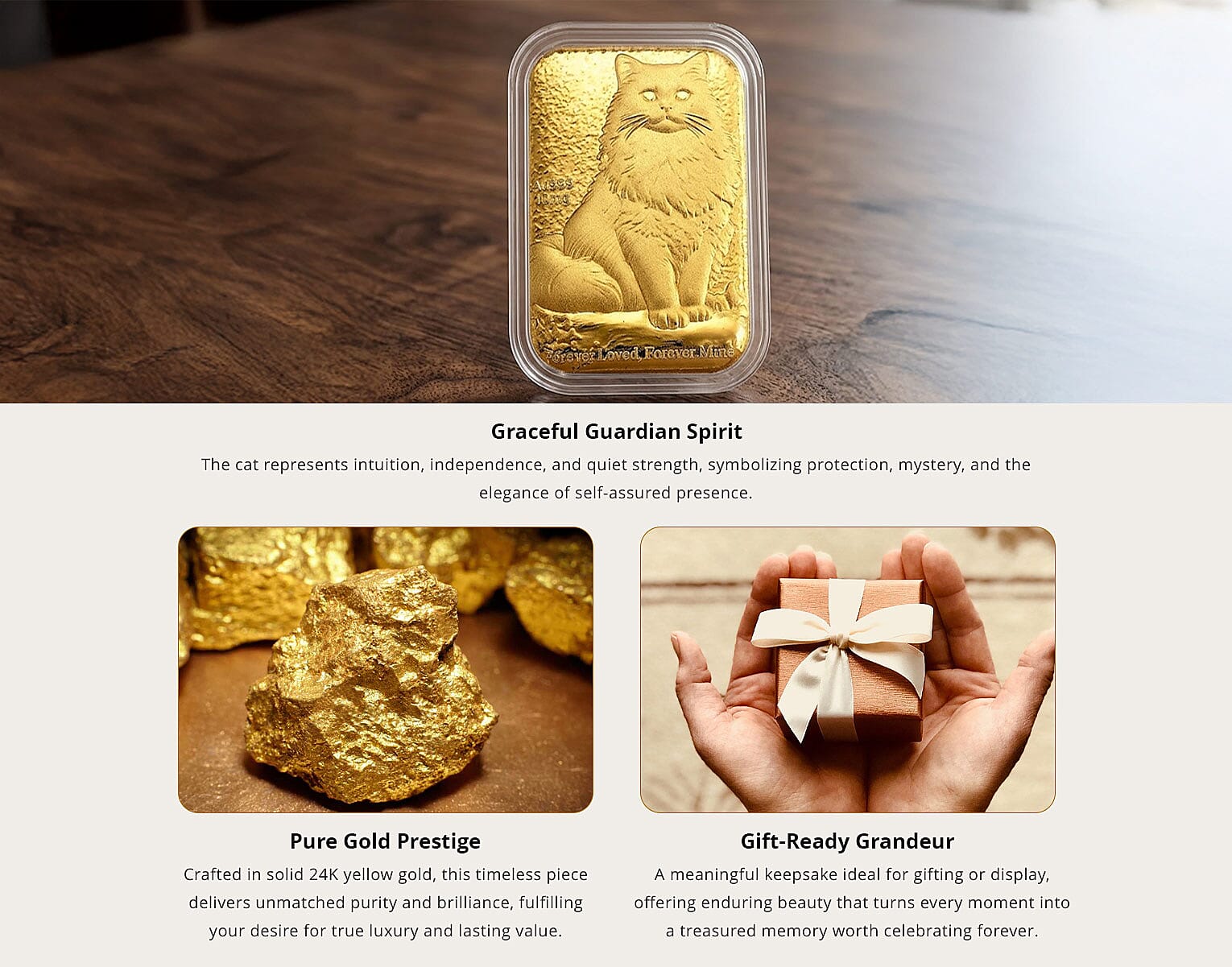 24K Yellow Gold Cat Emboss Sheet 31x45.5mm (10mg) Banner