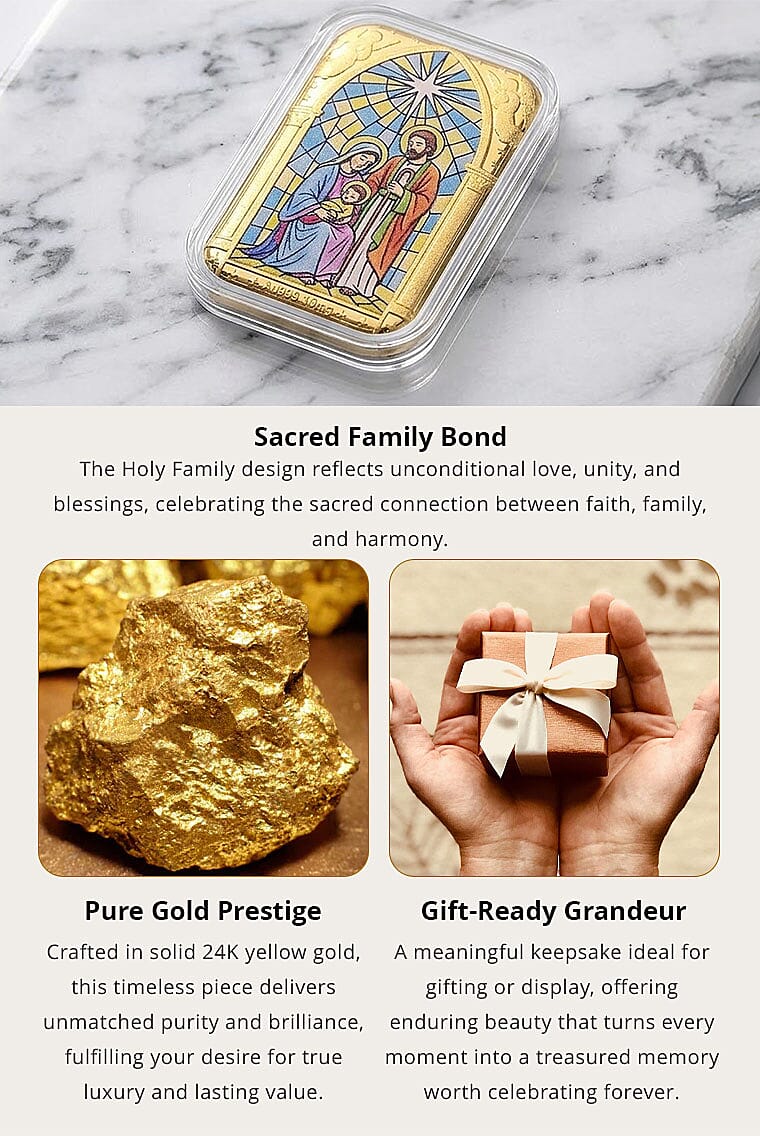 Holy Family 24k Gold Embossed Sheet 10mg Banner