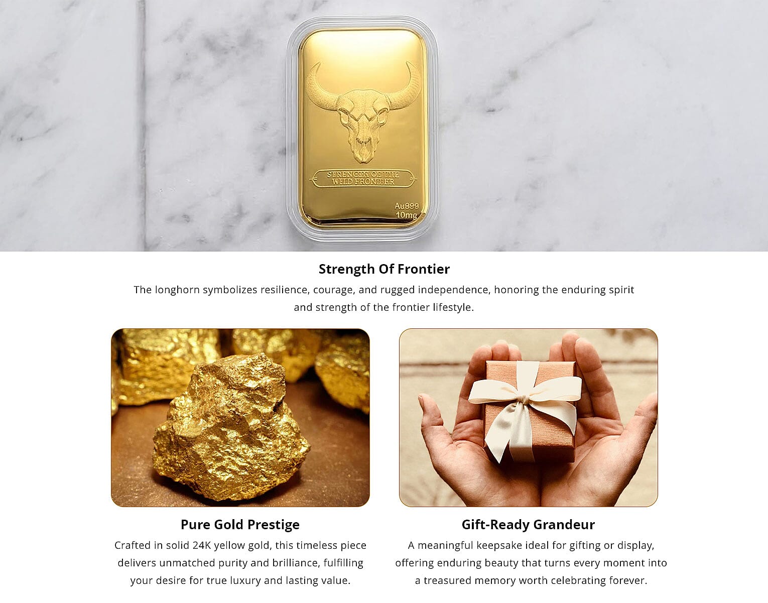 Longhorn 24k Gold Embossed Sheet 10mg Banner
