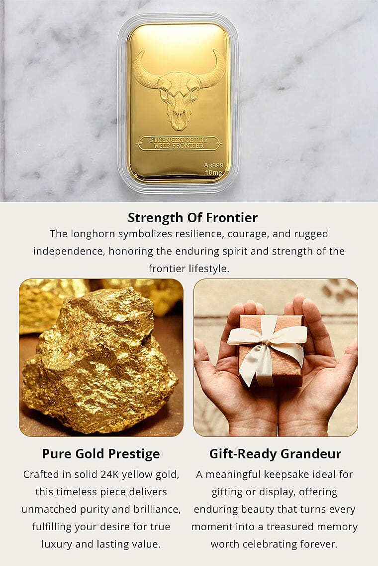 Longhorn 24k Gold Embossed Sheet 10mg Banner