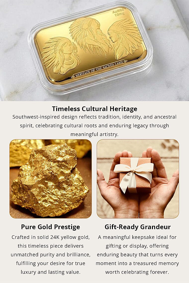 24K Gold Heritage of the Sacred Land – Southwest Style Timeless Spirit Embossed Sheet 10mg Banner