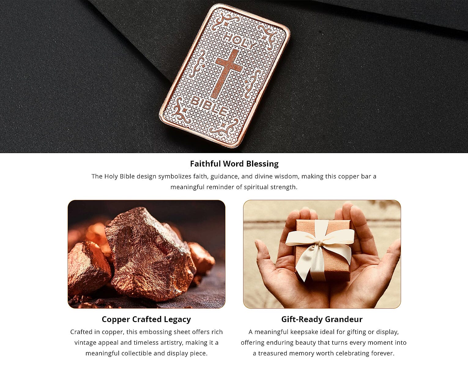 Copper Holy Bible Embossed Bar (10g) Banner