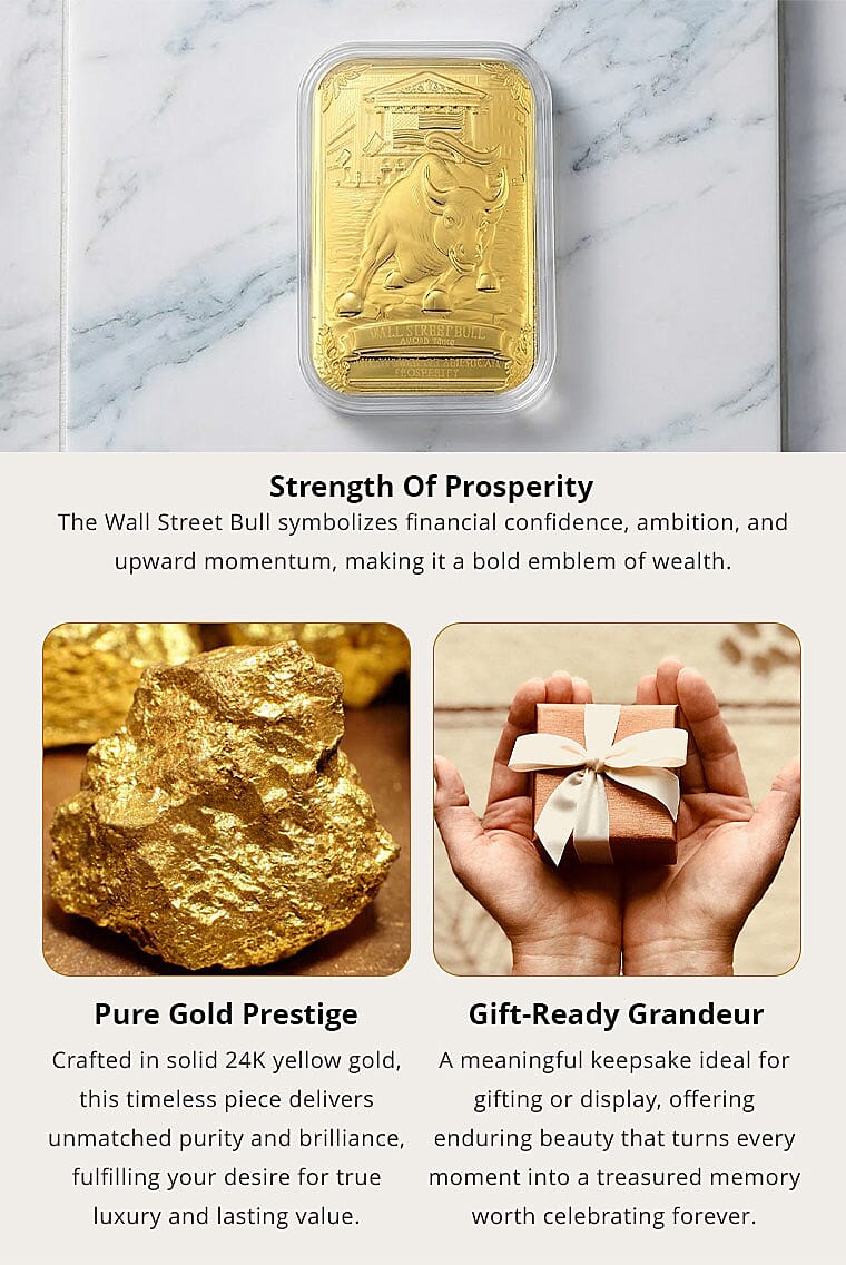Wall Street Bull 24k Gold Embossed Sheet 10mg Banner