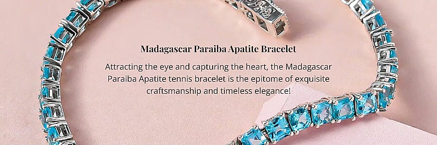 Madagascar Paraiba Apatite Bracelet Banner