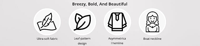 Tamsy Mint Leaf Asymmetrical Kaftan Dress Banner