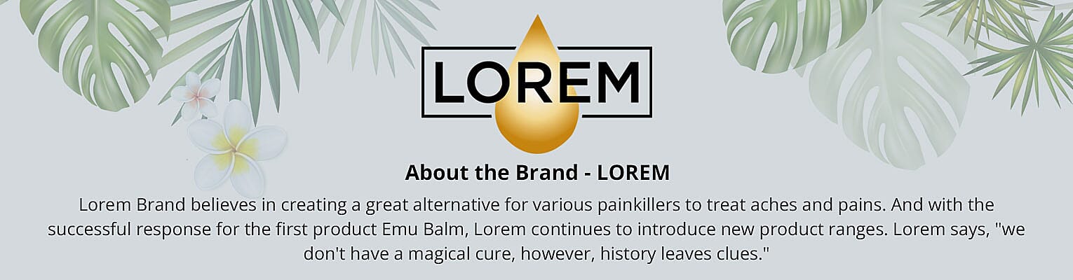About the Brand- LOREM Banner