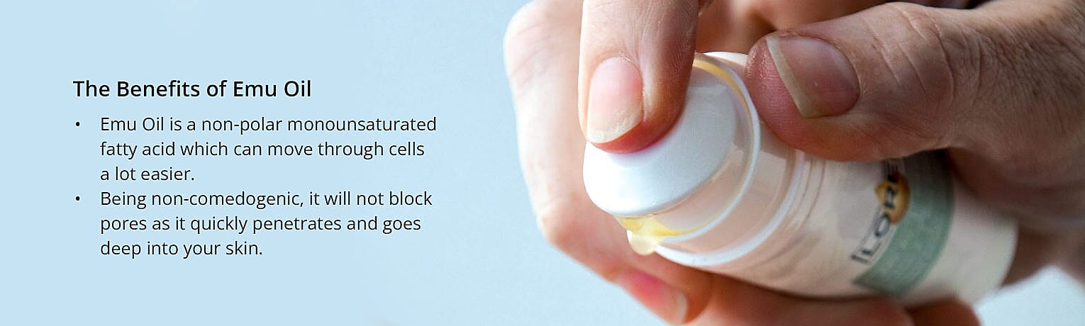 The Benefits of Emu Oil Banner