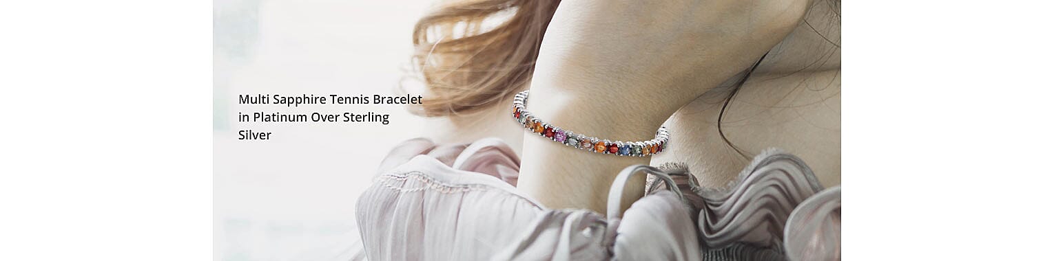 Multi Sapphire Tennis Bracelet Banner