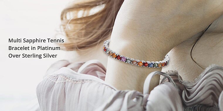 Multi Sapphire Tennis Bracelet Banner