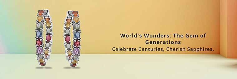 Multi Sapphire Hoop Earrings Banner
