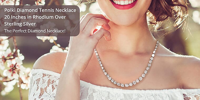 Polki Diamond Tennis Necklace Banner