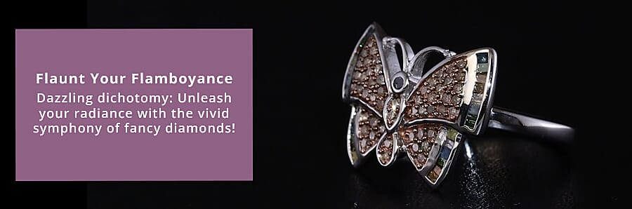 Multi Diamond Butterfly Ring Banner