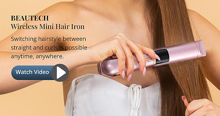 Wireless Mini Hair Iron Banner