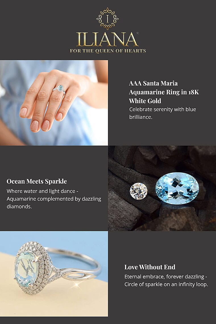 Iliana AAA Santa Maria Aquamarine Ring in 18K White GoldBanner