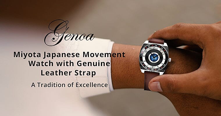 Genoa Miyota Japanese Movement Rotating Bezel Watch Banner
