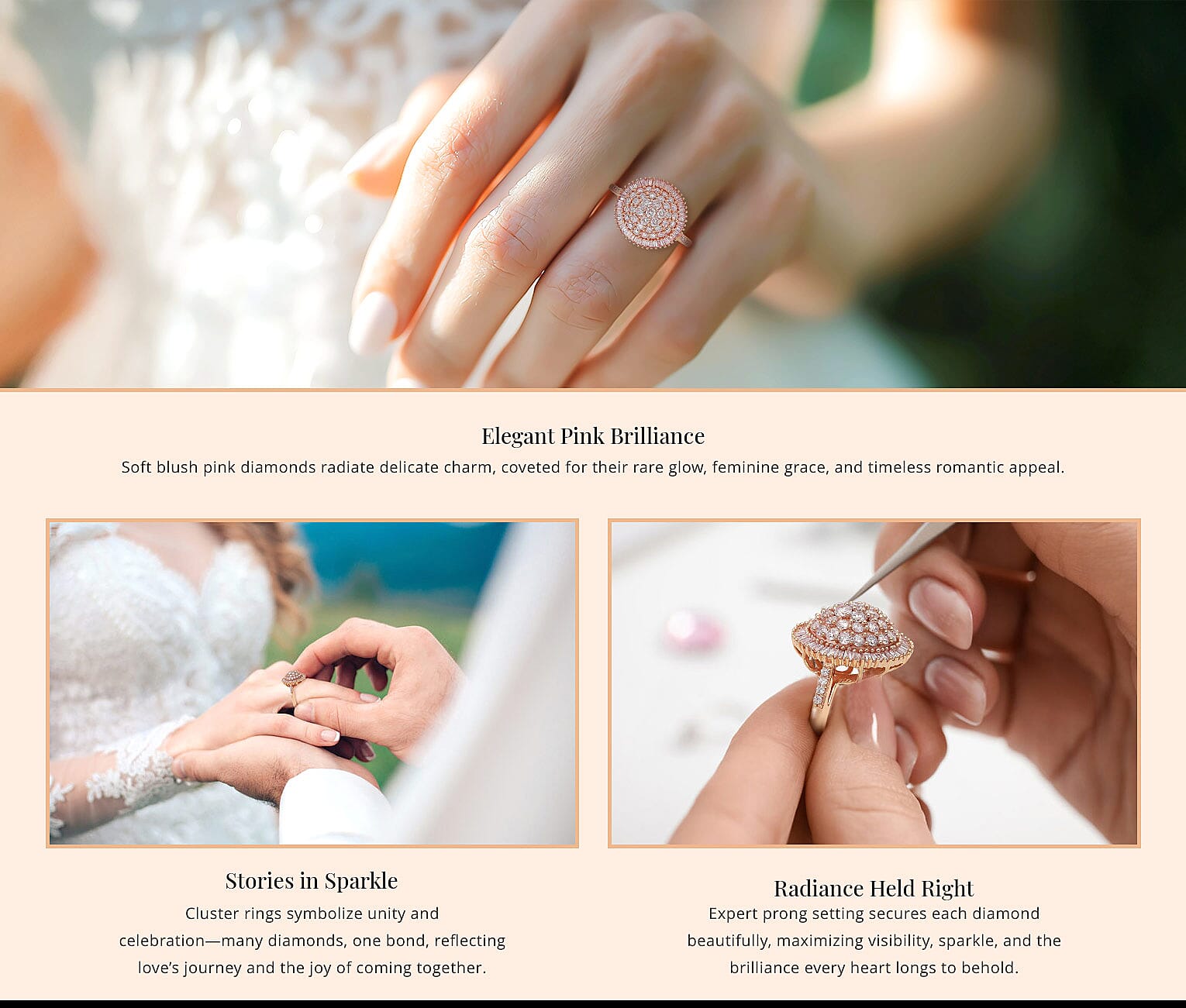 Natural Pink Diamond I3 1.00 ctw Cocktail Ring Banner