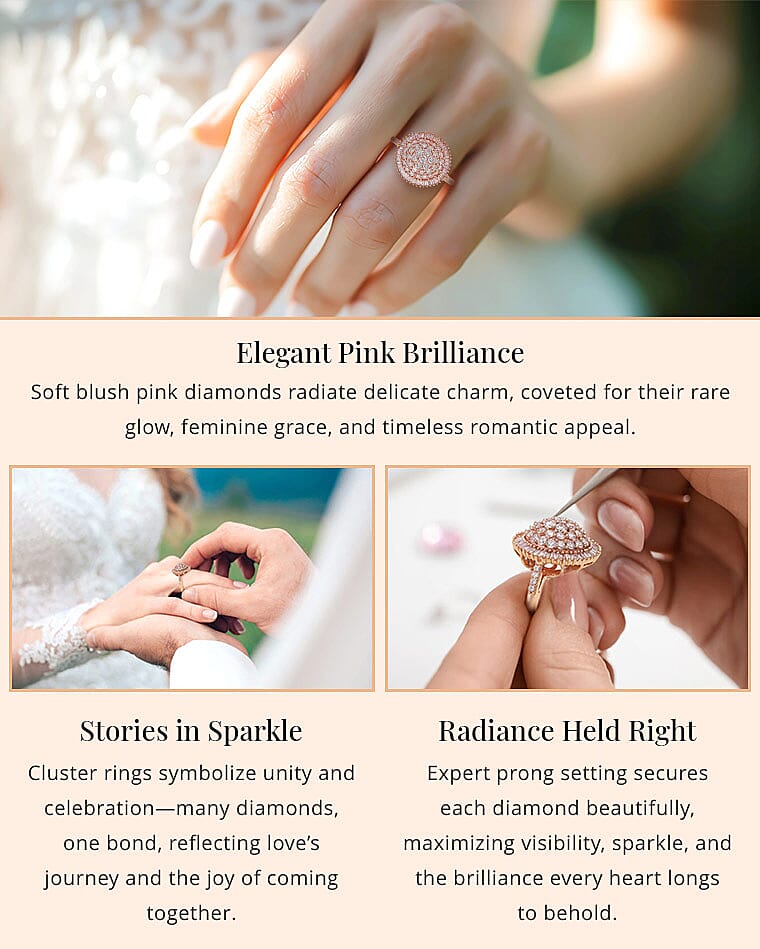 Natural Pink Diamond I3 1.00 ctw Cocktail Ring Banner