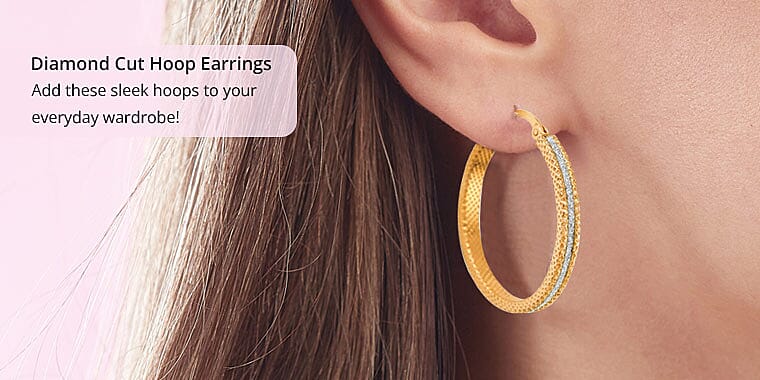 Diamond Cut Hoop Earrings Banner