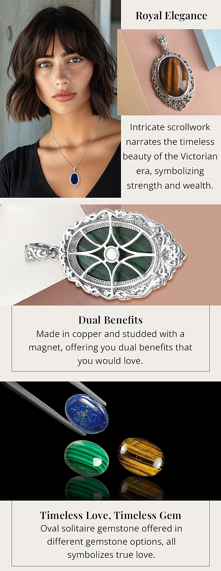 Lapis Lazuli 29.65 ctw Solitaire Pendant in Platinum Over Copper with MagnetBanner