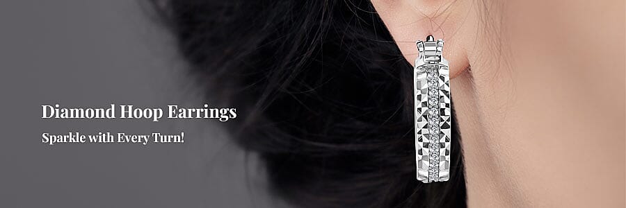 Diamond Hoop Earrings Banner