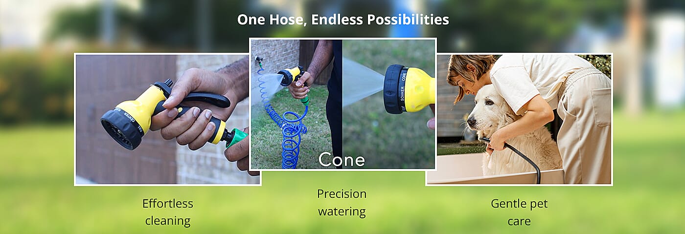 One Nozzle, 7 Modes Banner